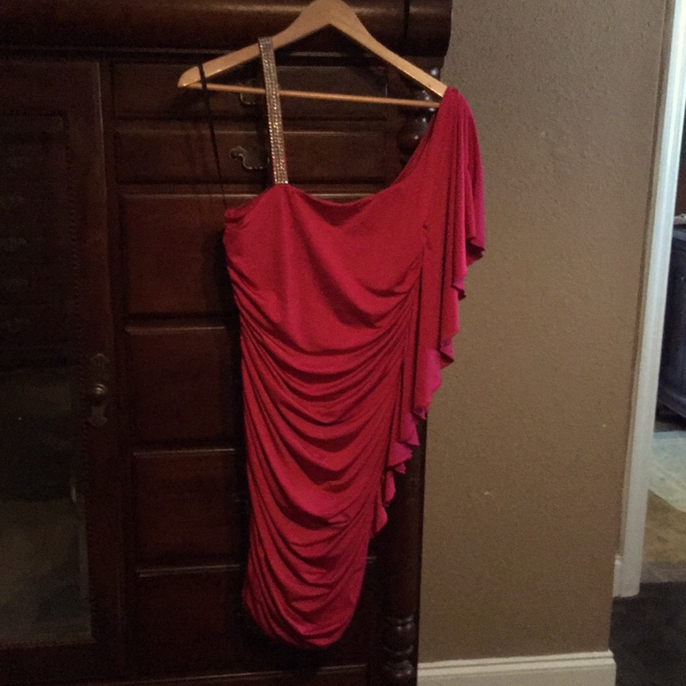 Out on the town hot pink dress